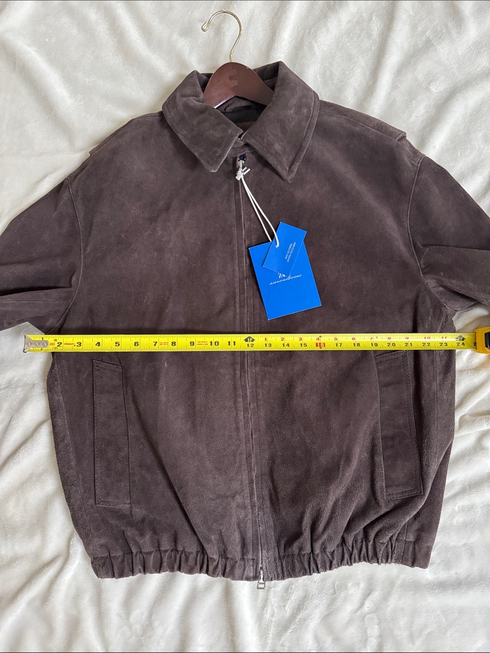 Zara x Aaron Levine Suede Leather zip -Front Jacket-size M (BNWT) - Picture 8 of 12